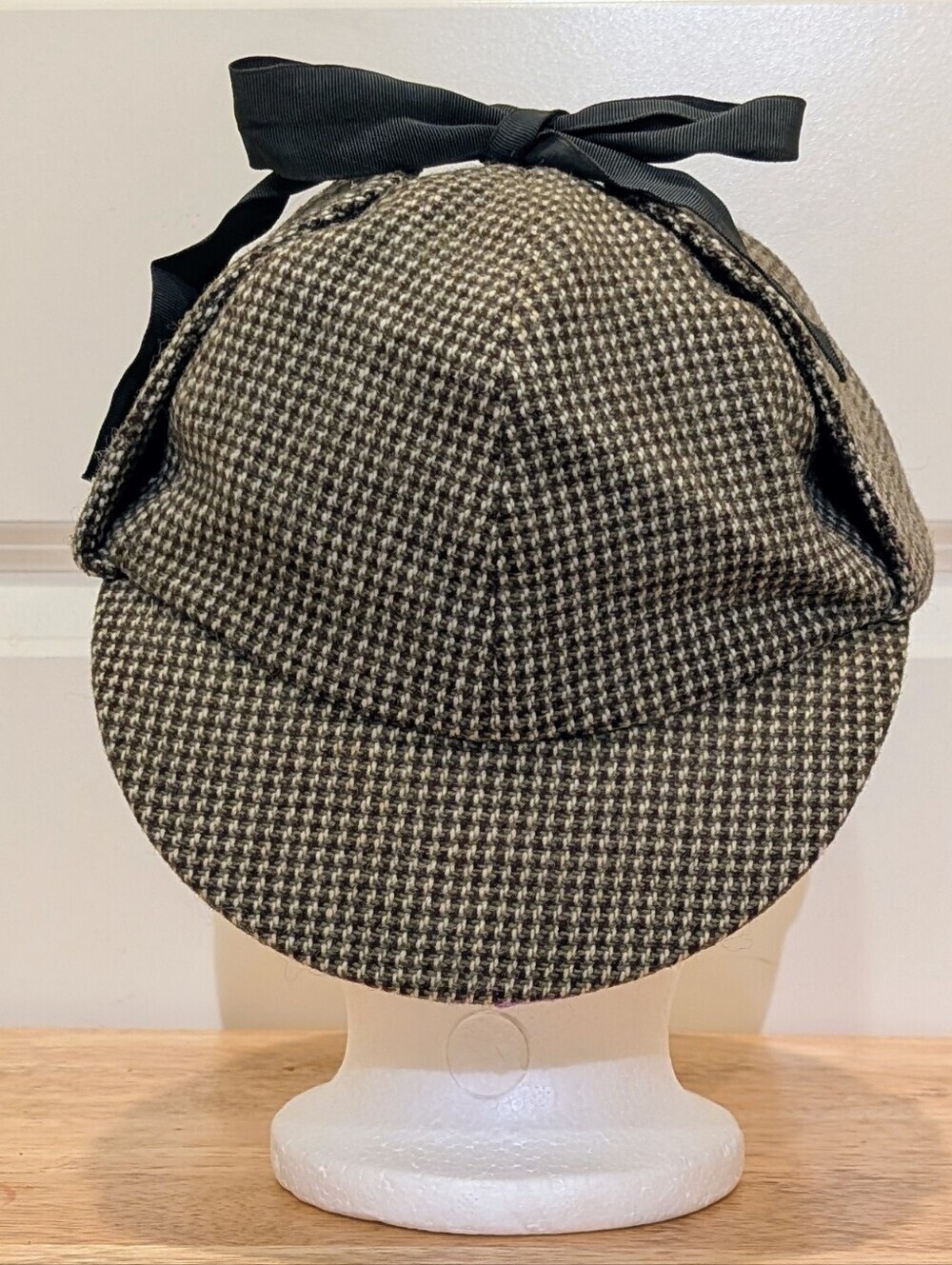 EUC 40s Herbert Johnson London Green Brown and Beige Tweed Deerstalker Hat - Picture 4 of 7
